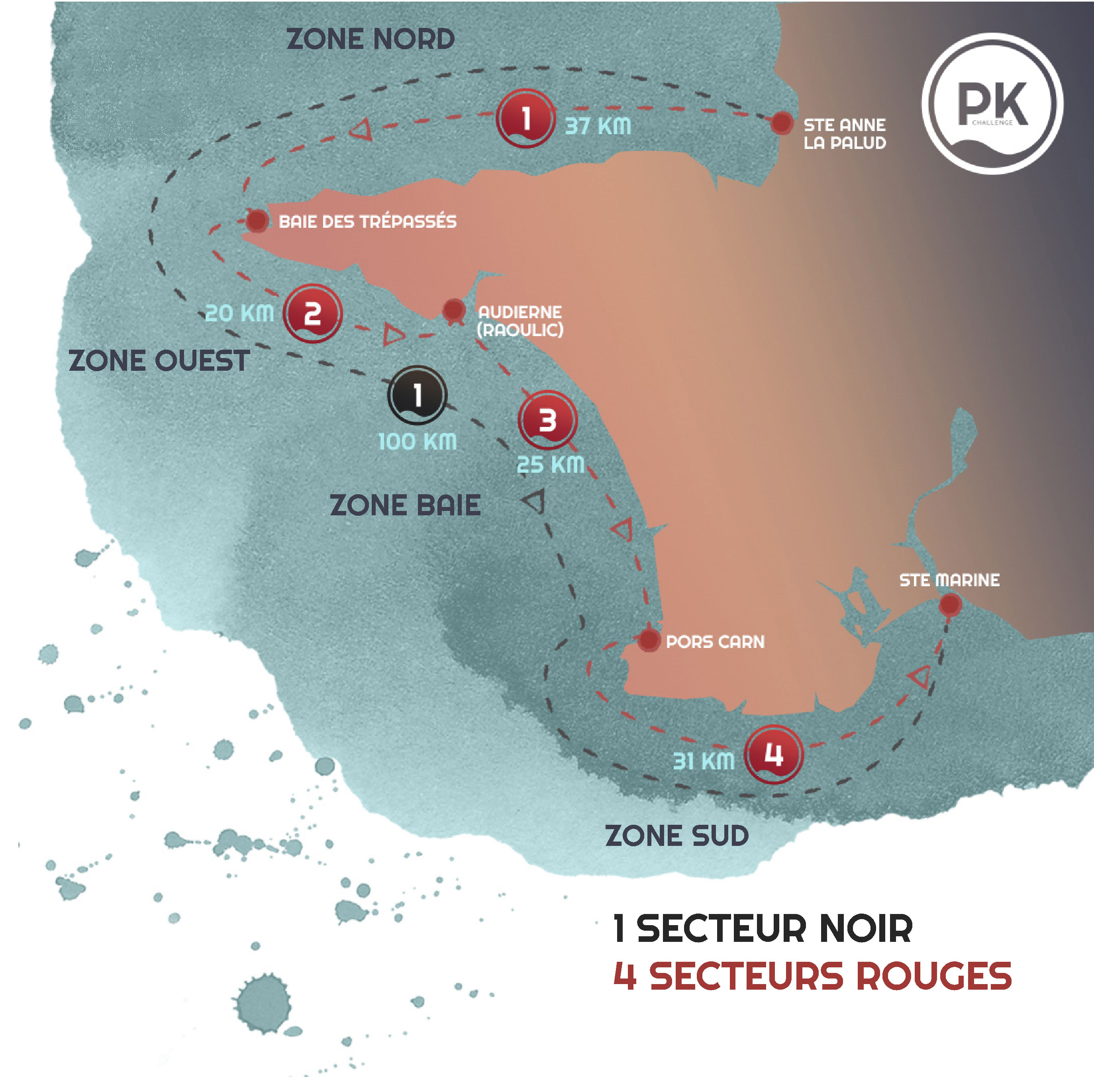 Carte secteurs noirs et rouges